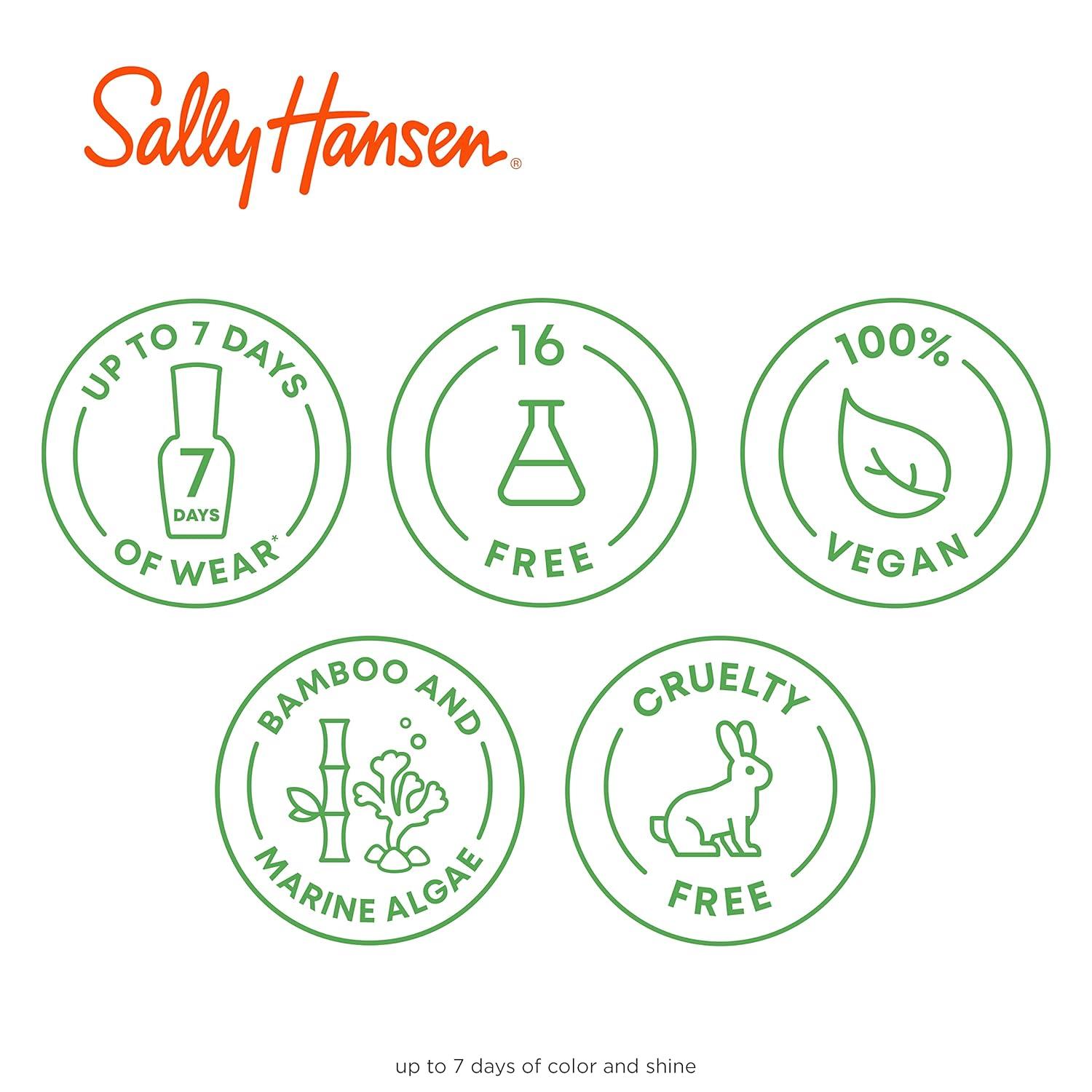 imageSally Hansen Good Kind Pure Nail Polish PlantBased Vegan 16Free Formula Opaque Shiny 180 Soft Plum Muted Plum Nail Color345 Smokey Quartz