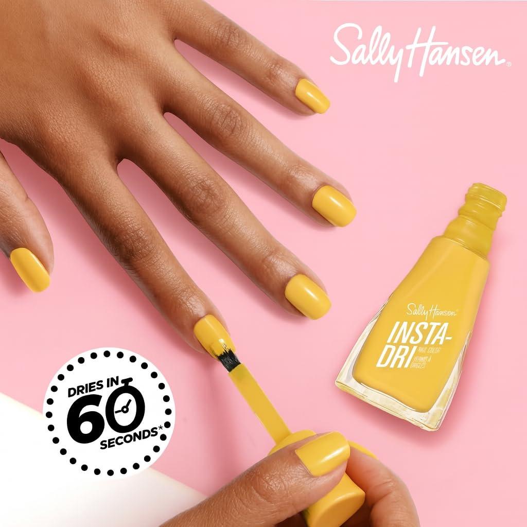 imageSally Hansen InstaDri Despicable Me Nail Polish Quick Dry Long Lasting StreakFree Shine Opaque Shimmery 775 Going Mega Metallic Gold Yellow Nail Color531 My Cabanana