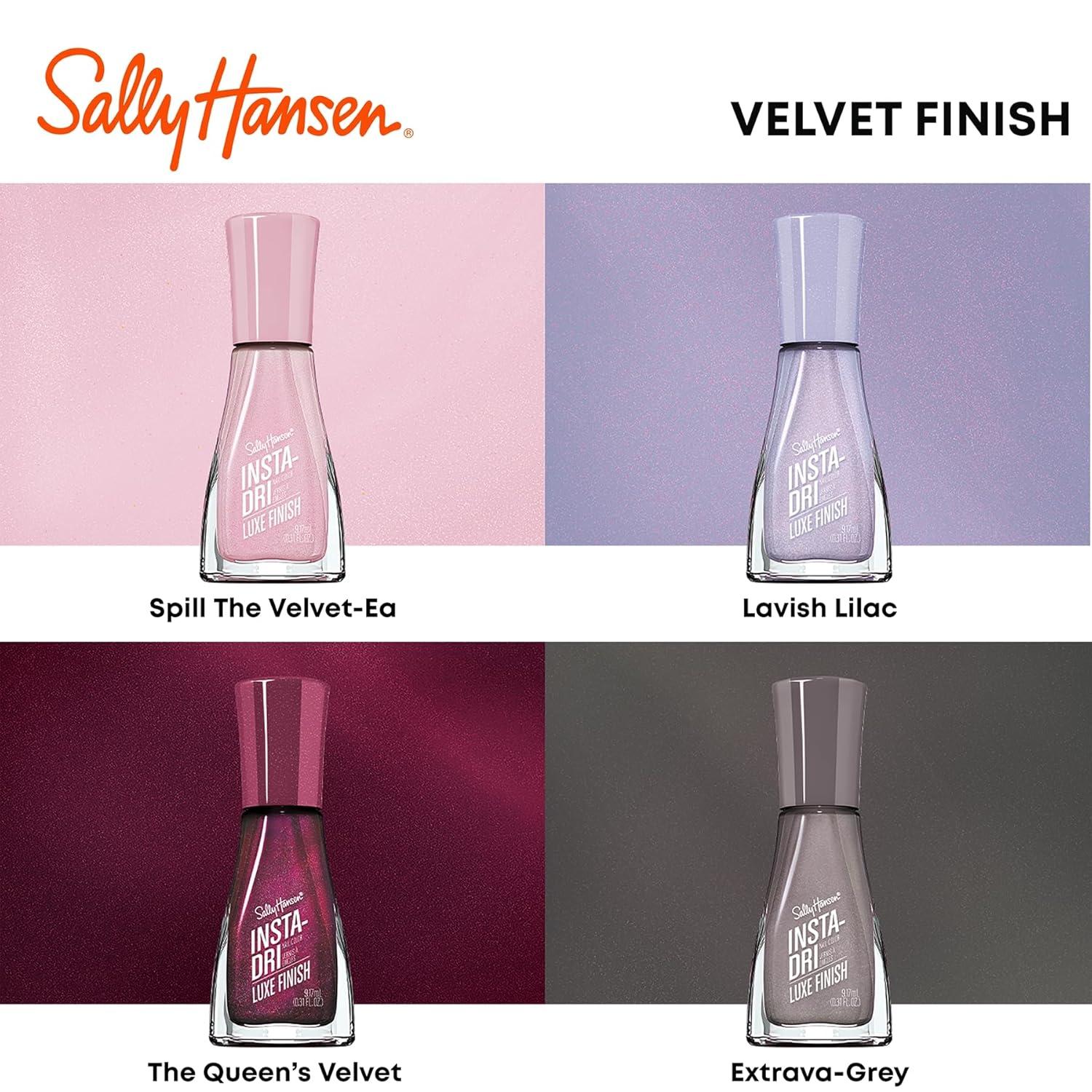 imageSally Hansen InstaDri HoloGlow Nail Polish Quick Dry Long Lasting StreakFree Shine SemiOpaque Shimmer 103 Euphoric Holographic Gray Nail Color67 Extravagrey