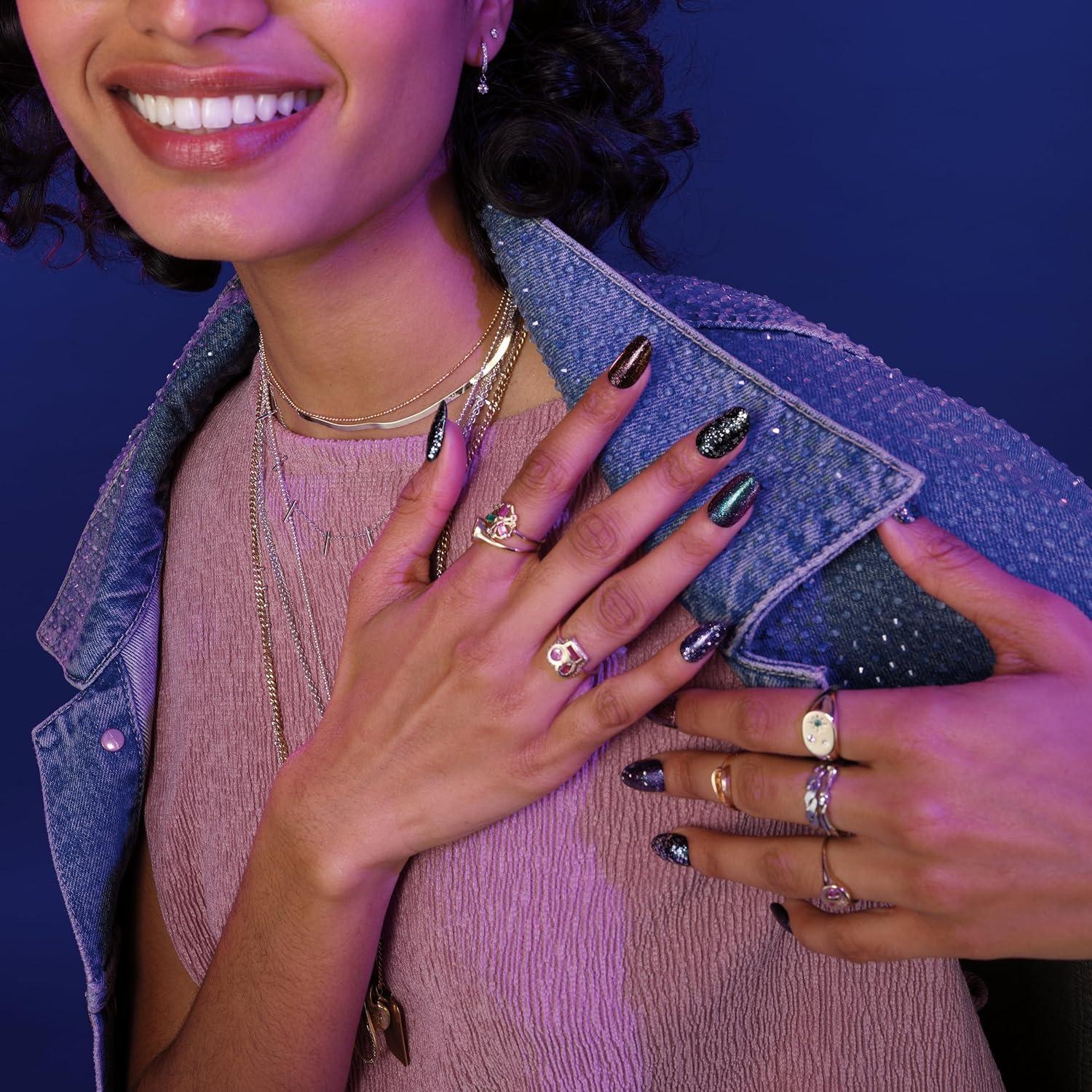 imageSally Hansen InstaDri Nail Polish Chrome Top Coat Quick Dry Long Lasting StreakFree Shine Opaque Polar Platinum Metallic Silver Nail Polish127 Copper Crush