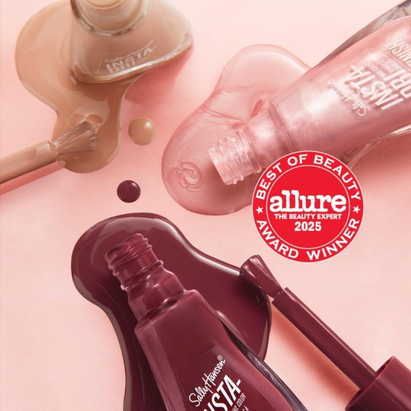 imageSally Hansen InstaDri Sand Nail Polish Quick Dry Long Lasting StreakFree Shine Opaque Shimmery 139 Race to the Grains Metallic Blush Pink Nail Color390 Thats ABlazing