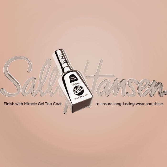 imageSally Hansen Miracle Gel Leaf Me Be Chrome Clover Bundle Long Lasting GelLike Formula No UV Lamp Needed Green Nail Polish212 Mocha Me Crazy 188 Only Have Ice For You