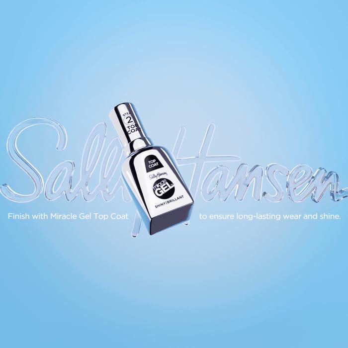 imageSally Hansen Miracle Gel Leaf Me Be Chrome Clover Bundle Long Lasting GelLike Formula No UV Lamp Needed Green Nail Polish960 Sugar Fix 721 Cotton Candy