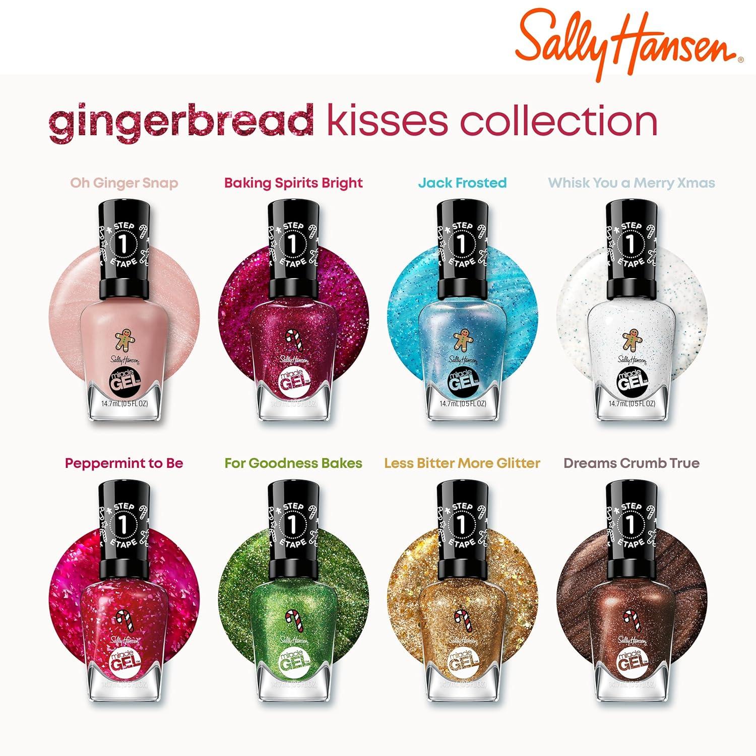 imageSally Hansen Miracle Gel Salon Quality Nail Polish GelLike Formula TwoStep System No UV Light Needed Long Lasting Opaque Glossy 449 Rhapsody Red Classic Red Nail Color912 Peppermint to Be