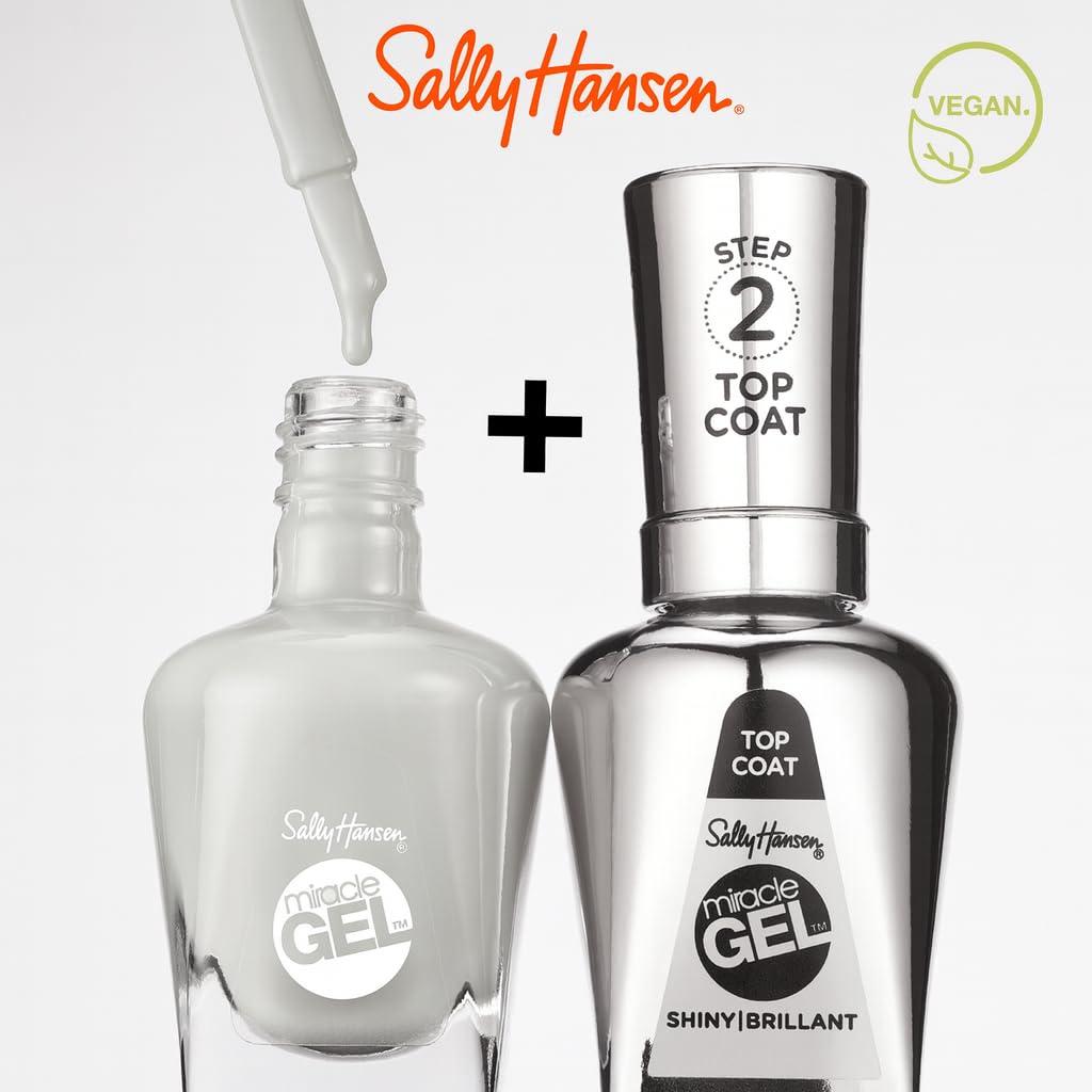 imageSally Hansen Miracle Gel Salon Quality Nail Polish GelLike Formula TwoStep System No UV Light Needed Long Lasting Shimmery 532 Affairy To Remember Purple with hints of Blue Nail Polish630 Cuddle Puddle