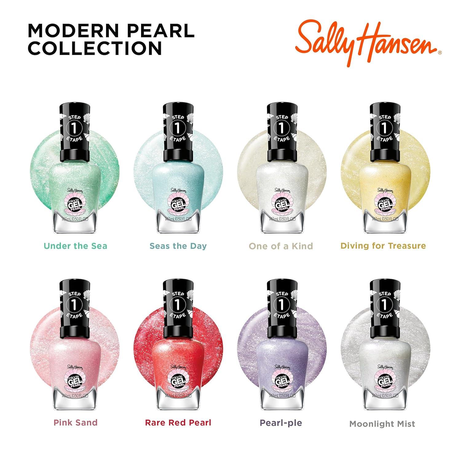 imageSally Hansen Miracle Gel Salon Quality Nail Polish GelLike Formula TwoStep System No UV Light Needed Long Lasting Shimmery 532 Affairy To Remember Purple with hints of Blue Nail Polish903 Seas the Day