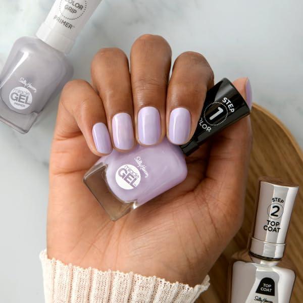 imageSally Hansen Miracle Gel Salon Quality Nail Polish GelLike Formula TwoStep System No UV Light Needed Long Lasting Shimmery 532 Affairy To Remember Purple with hints of Blue Nail Polish888 Frosted Tips