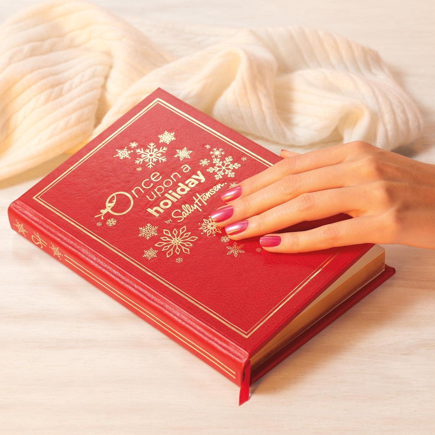 imageSally Hansen Miracle Gel Tinsel Time for Two Long Lasting GelLike Formula No UV Lamp Needed Semi Opaque Shimmery Nude Nail Polish920 Holiday Romance