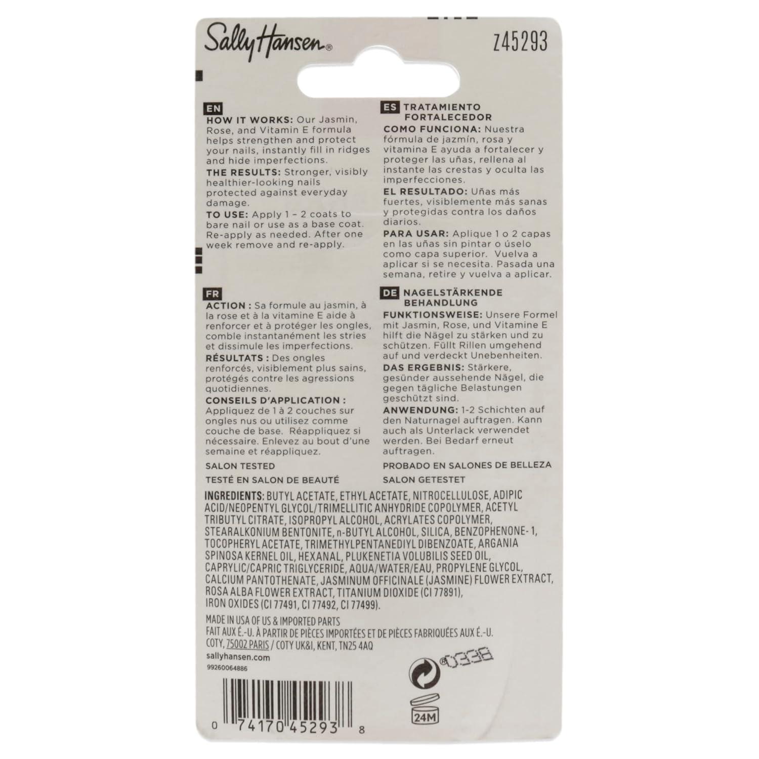 imageSally Hansen Nail Treatment Miracle Cure Nail Strengthener Infused with MicroMineral Complex Natural Protein ampamp Antioxidants Restores Weak Damaged NailsNail Rehab Strengthener