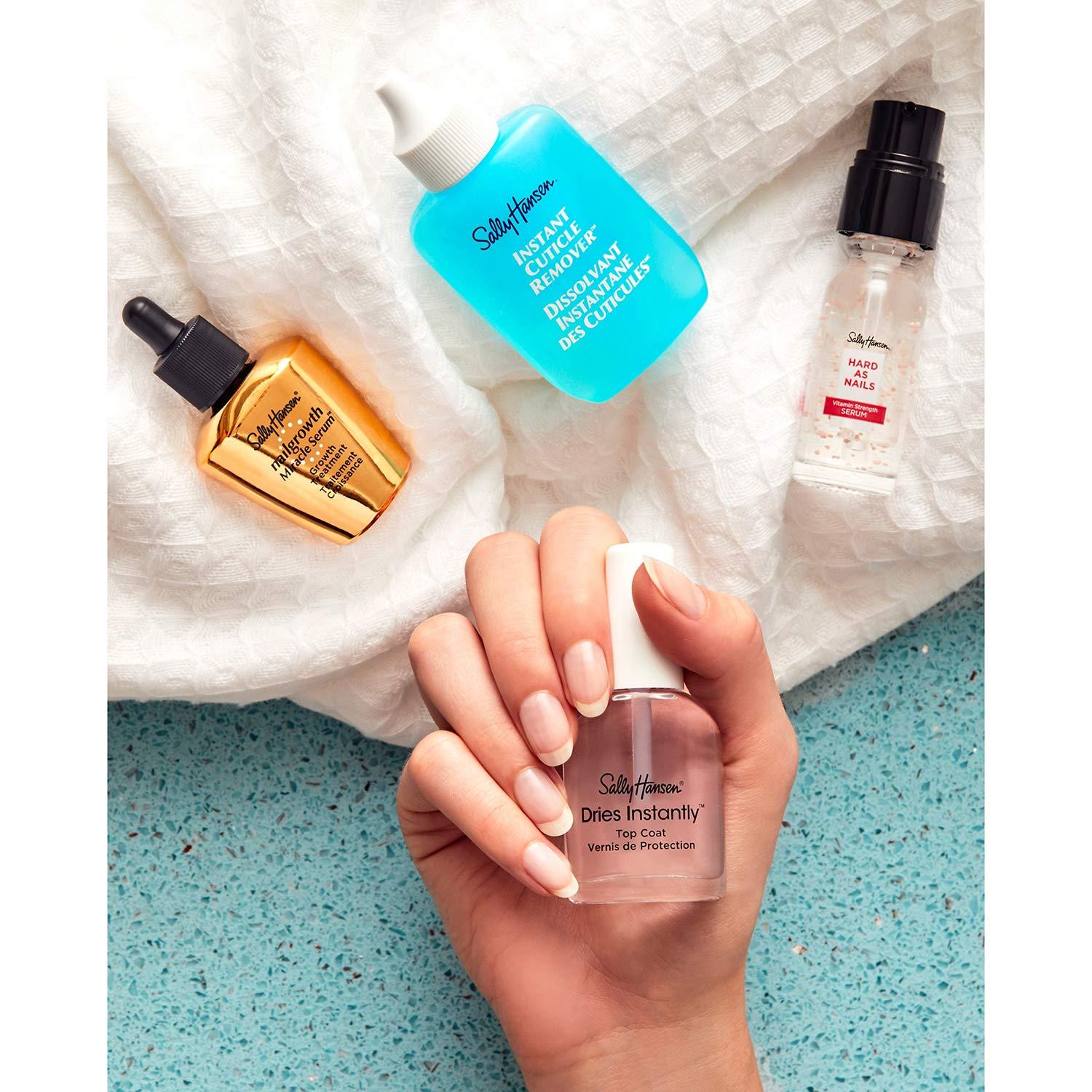 imageSally Hansen Nail Treatment Miracle Cure Nail Strengthener Infused with MicroMineral Complex Natural Protein ampamp Antioxidants Restores Weak Damaged NailsNailgrowth Miracle Nail Strengthener Serum