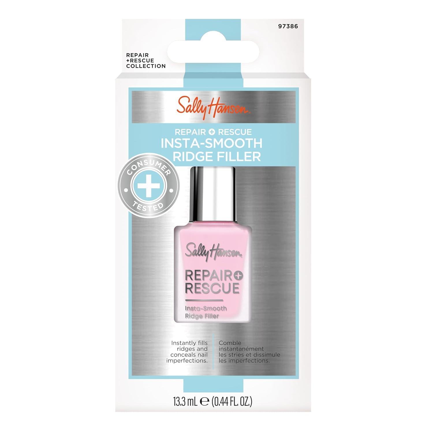 imageSally Hansen Nail Treatment Repair Rescue BiPhase Revitalizing Serum Moisturizing Nail Serum with Glycerin Hydrates ampamp Revitalizes NailsInstaSmooth Ridge Filler