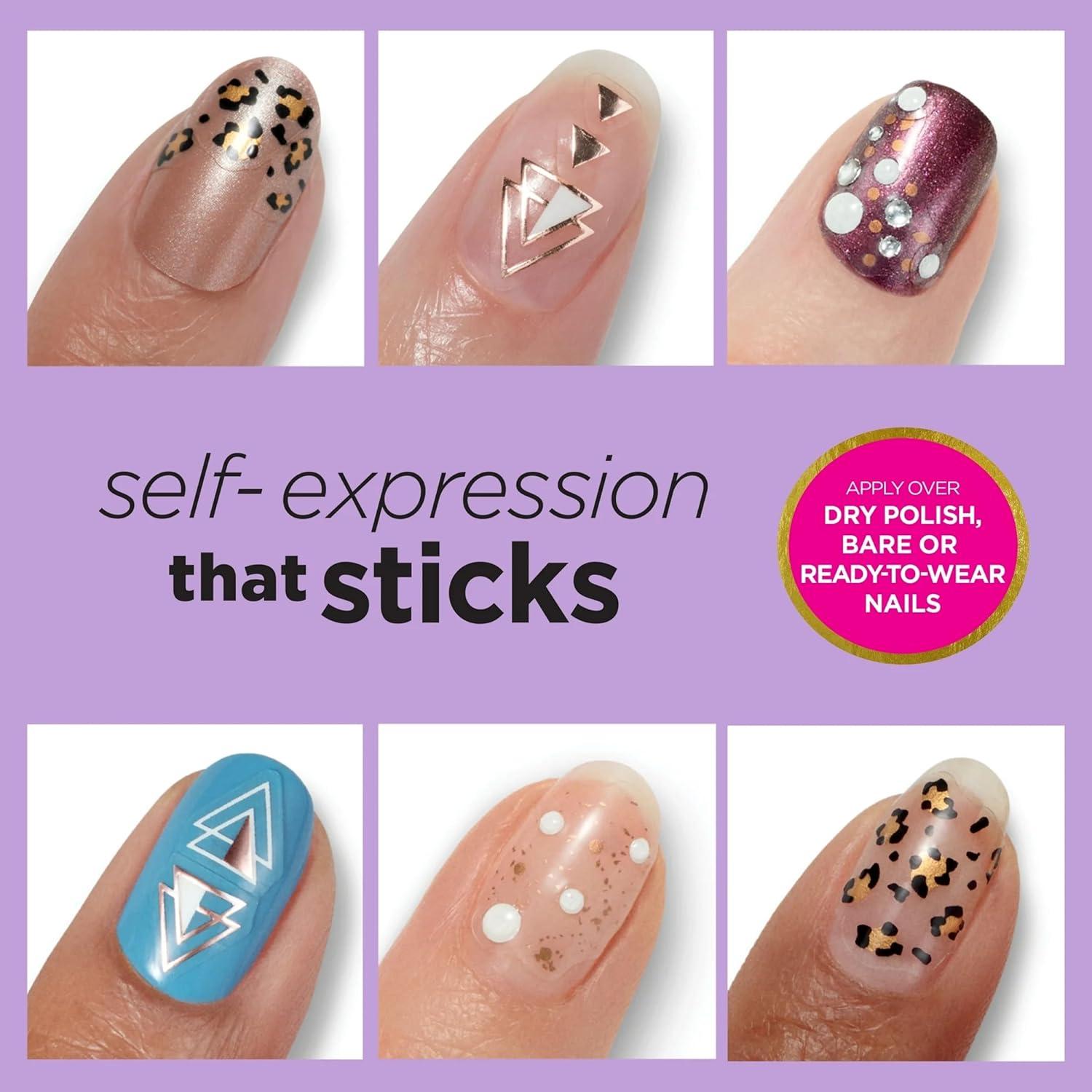 imageSally Hansen Salon Effects Nail Accents Bubbly ampamp Pearls Nail Art Decals Easy to Use No Commitment Use On Nail Polish or Bare Nails Mix and Match Styles763 Heart Soul