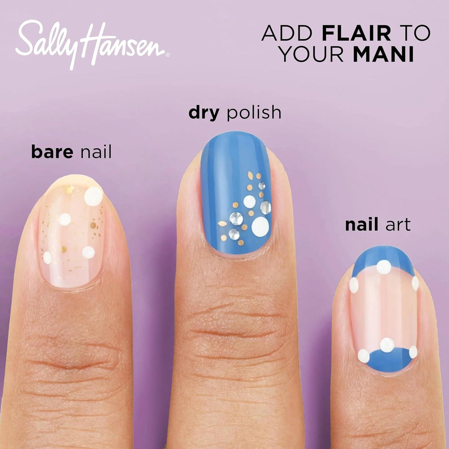 imageSally Hansen Salon Effects Nail Accents Bubbly ampamp Pearls Nail Art Decals Easy to Use No Commitment Use On Nail Polish or Bare Nails Mix and Match Styles763 Heart Soul