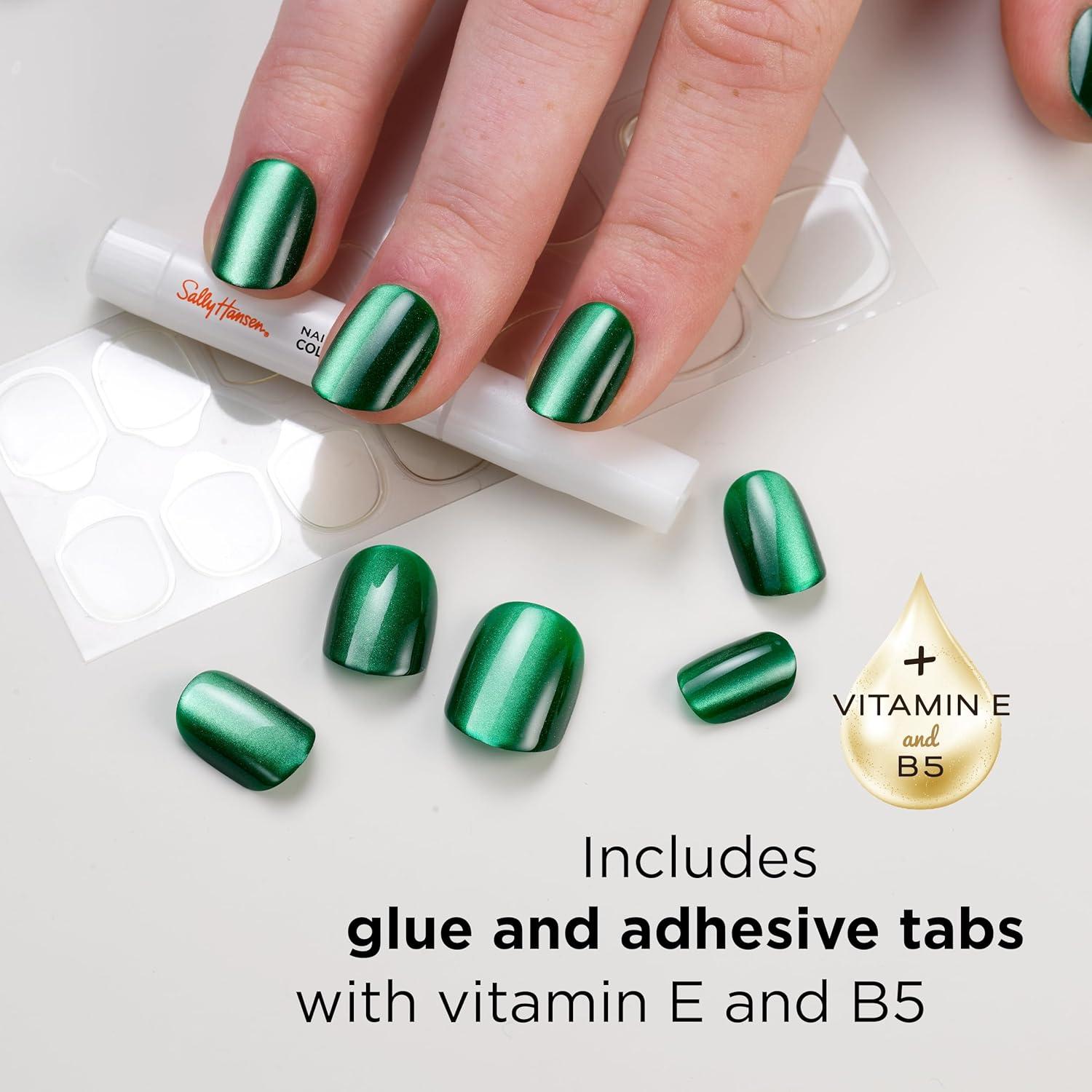 imageSally Hansen Salon Effects Perfect PressOn Nails Sqoval Shape Easy to Apply NonDamaging 30 Nails Nail Glue Adhesive Tabs File Miss BlissSqoval Nails Serves Up