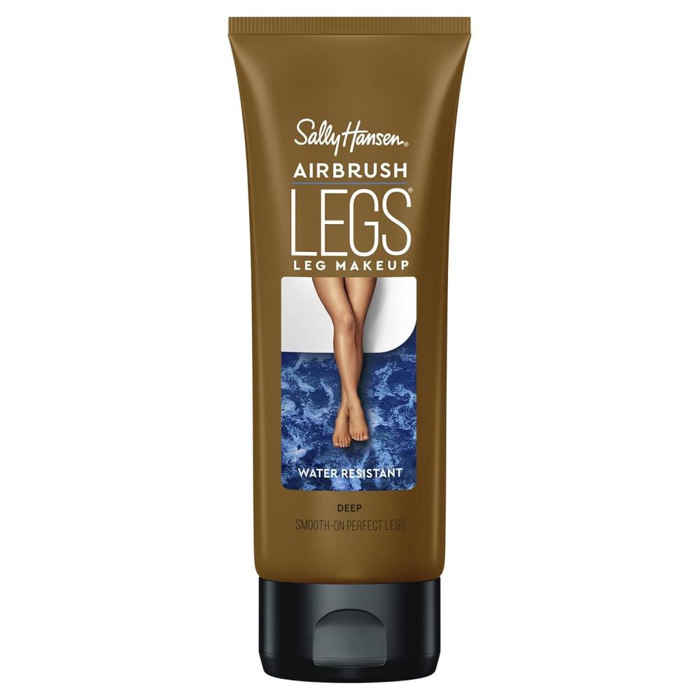 imageSally Hansen Airbrush Legs Leg Makeup Light Easy Application Flawless Looking Legs Water Resistant Transfer Proof LotionSmoothOn  Deep