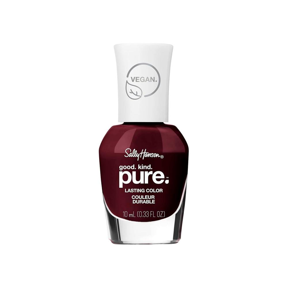 imageSally Hansen Good Kind Pure Nail Polish  PlantBased Vegan 16Free Formula  Opaque Shiny  180 Soft Plum  Muted Plum Nail Color327 Youre my Soilmate
