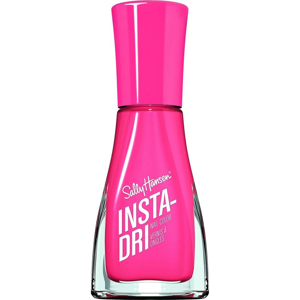 imageSally Hansen InstaDri Crystal Nail Polish  Quick Dry Long Lasting StreakFree Shine  Opaque Shimmery  118 Quartz Queen  Holographic Baby Pink Nail Color333 Peachy Breeze