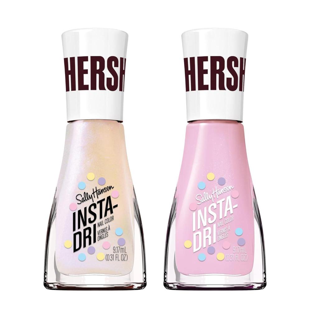 imageSally Hansen InstaDri Crystal Nail Polish  Quick Dry Long Lasting StreakFree Shine  Opaque Shimmery  118 Quartz Queen  Holographic Baby Pink Nail Color781 Cotton Tails  782 Spring Forward