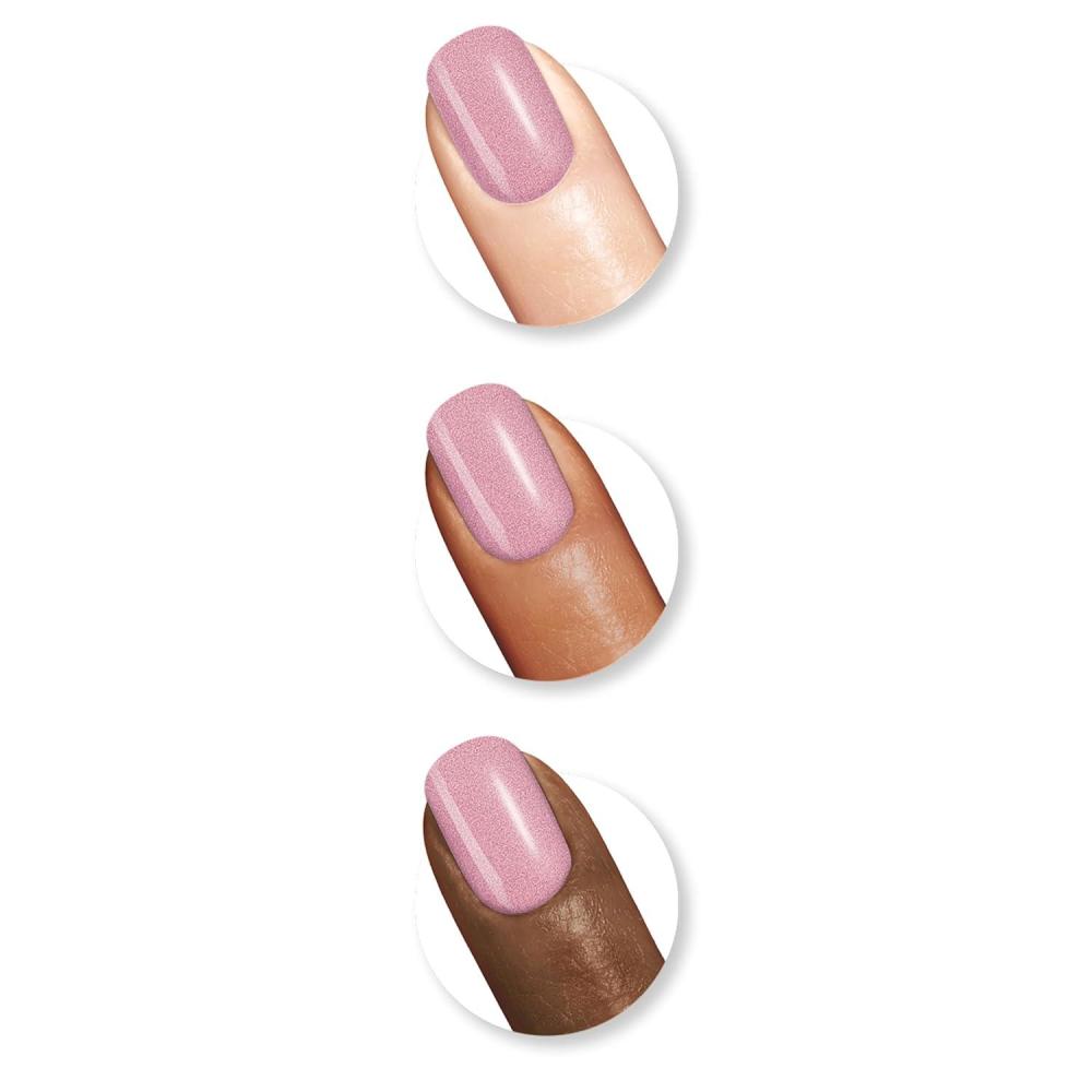 imageSally Hansen InstaDri Crystal Nail Polish  Quick Dry Long Lasting StreakFree Shine  Opaque Shimmery  118 Quartz Queen  Holographic Baby Pink Nail Color253 Petal To The Metal