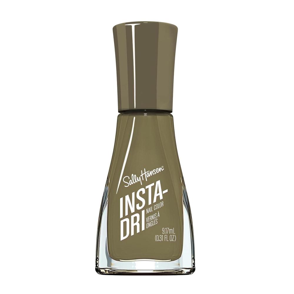 imageSally Hansen InstaDri Crystal Nail Polish  Quick Dry Long Lasting StreakFree Shine  Opaque Shimmery  121 Aquamarine Aura  Holographic BlueGreen Nail Color529 Later Alligator
