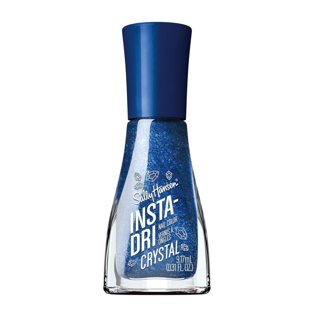imageSally Hansen InstaDri Crystals Nail Polish  Quick Dry Long Lasting StreakFree Shine  Opaque Shimmery  123 Cobalt Blue  Dark Blue Nail ColorCobalt Blue