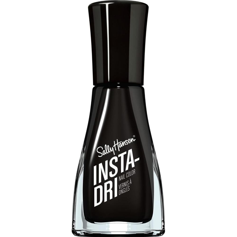 imageSally Hansen InstaDri HoloGlow Nail Polish  Quick Dry Long Lasting StreakFree Shine  SemiOpaque Shimmer  103 Euphoric  Holographic Gray Nail Color573 Black to Black