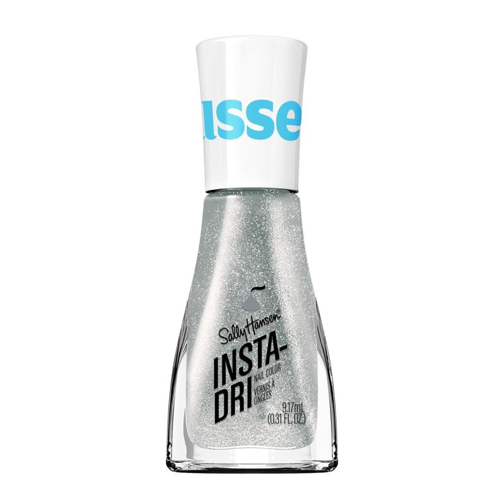 imageSally Hansen InstaDri HoloGlow Nail Polish Quick Dry Long Lasting StreakFree Shine SemiOpaque Shimmer 103 Euphoric Holographic Gray Nail Color726 Giving KISSES
