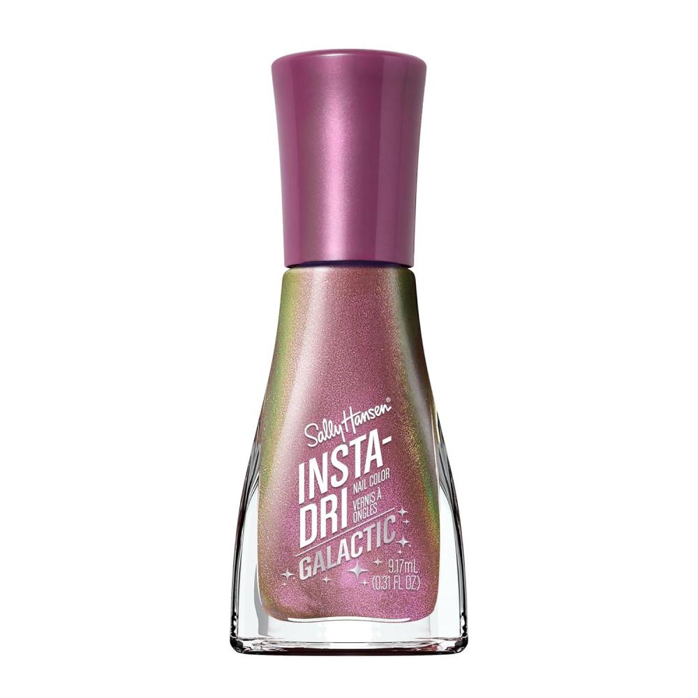 imageSally Hansen InstaDri HoloGlow Nail Polish  Quick Dry Long Lasting StreakFree Shine  SemiOpaque Shimmery  102 Lustrous Lilac  Hologrpahic Purple Nail Color113 Milky Slay