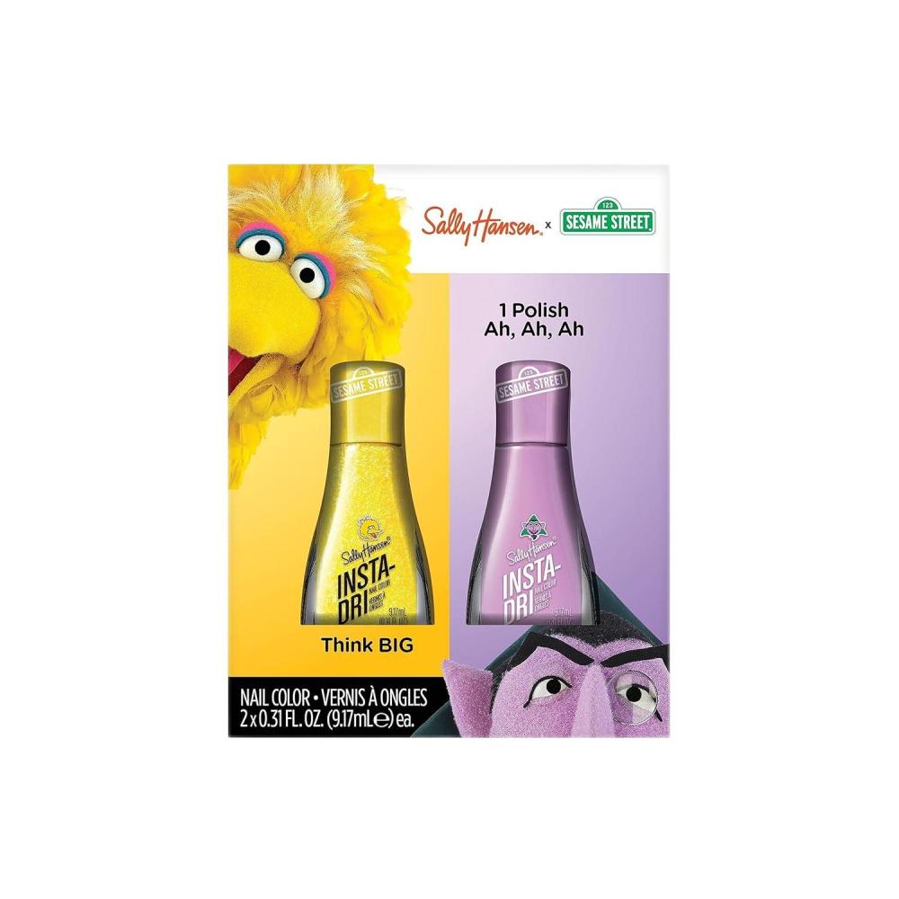 imageSally Hansen InstaDri Sesame Street Nail Polish Collection  Think BIG ampamp 1 Polish Ah Ah Ah Duo  031 fl oz