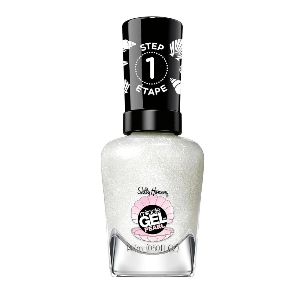 imageSally Hansen Miracle Gel Holiday Salon Quality Nail Polish  GelLike Formula TwoStep System No UV Light Needed Long Lasting  Opaque Glittery 911 Whisk You a Merry Xmas  White Nail Polish904 One of a Kind