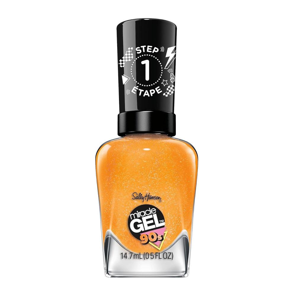 imageSally Hansen Miracle Gel Hue Had to Be There Be bRight Back Long Lasting GelLike Formula No UV Lamp Needed Orange Nail Polish