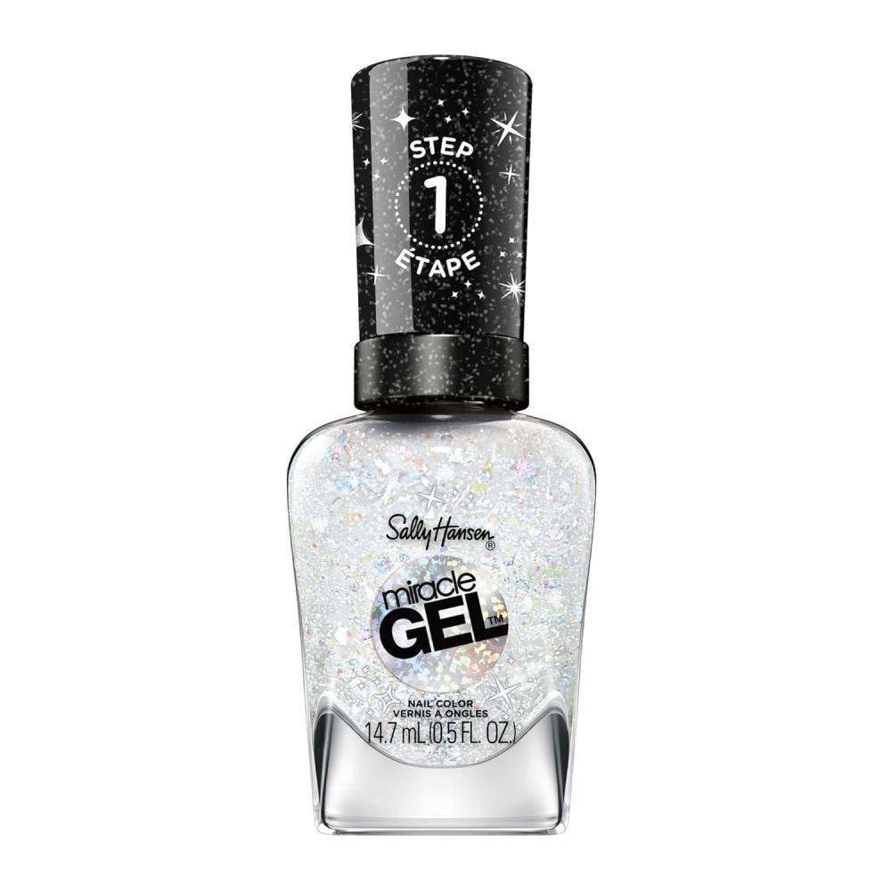 imageSally Hansen Miracle Gel Merry and Bright Frost Bright Long Lasting GelLike Formula No UV Lamp Needed Glitter Nail Polish05 Fl Oz Pack of 1