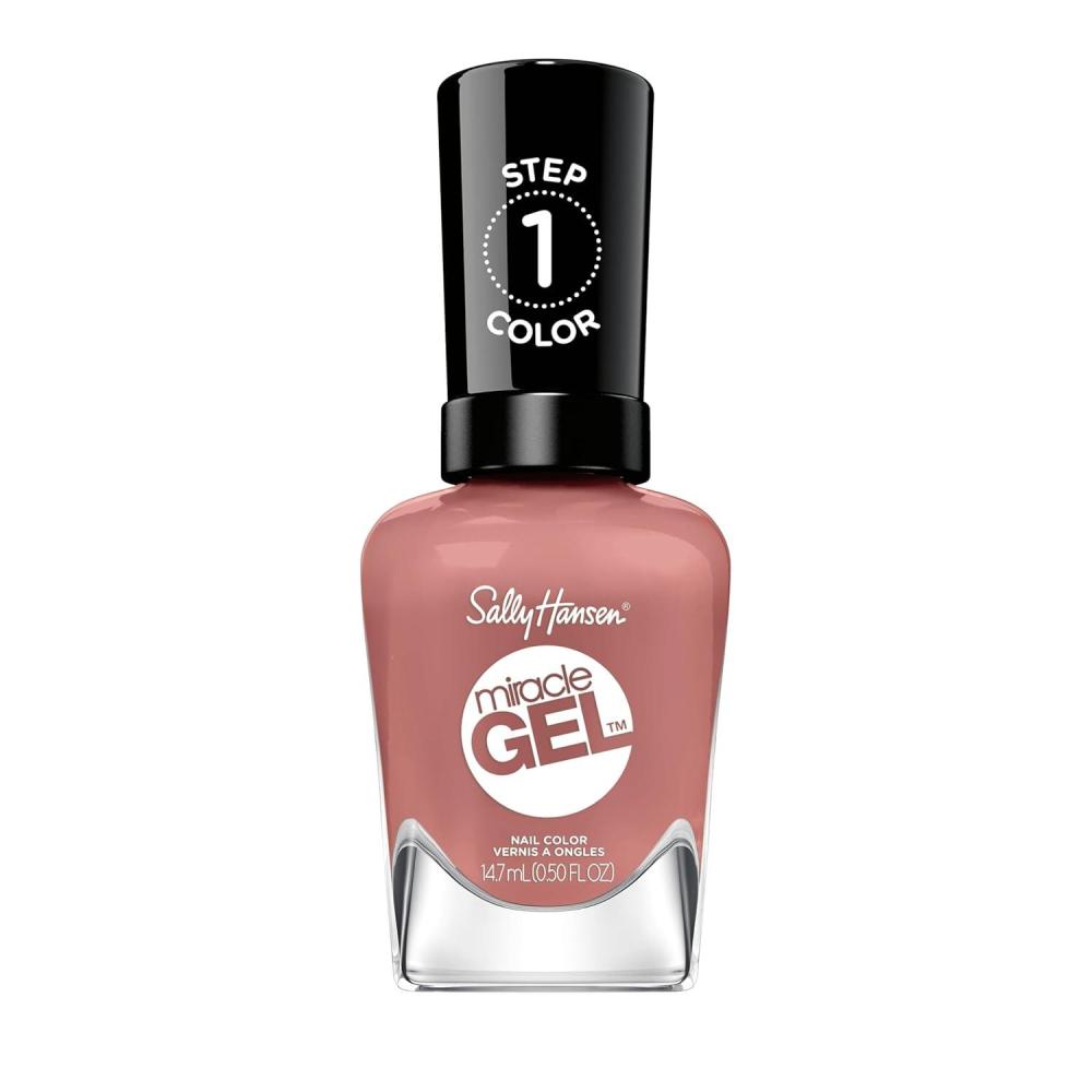 imageSally Hansen Miracle Gel Salon Quality Nail Polish  GelLike Formula TwoStep System No UV Light Needed Long Lasting  Opaque Crme  205 To The Taupe  Deep Taupe Nail Polish240 Wild  Free