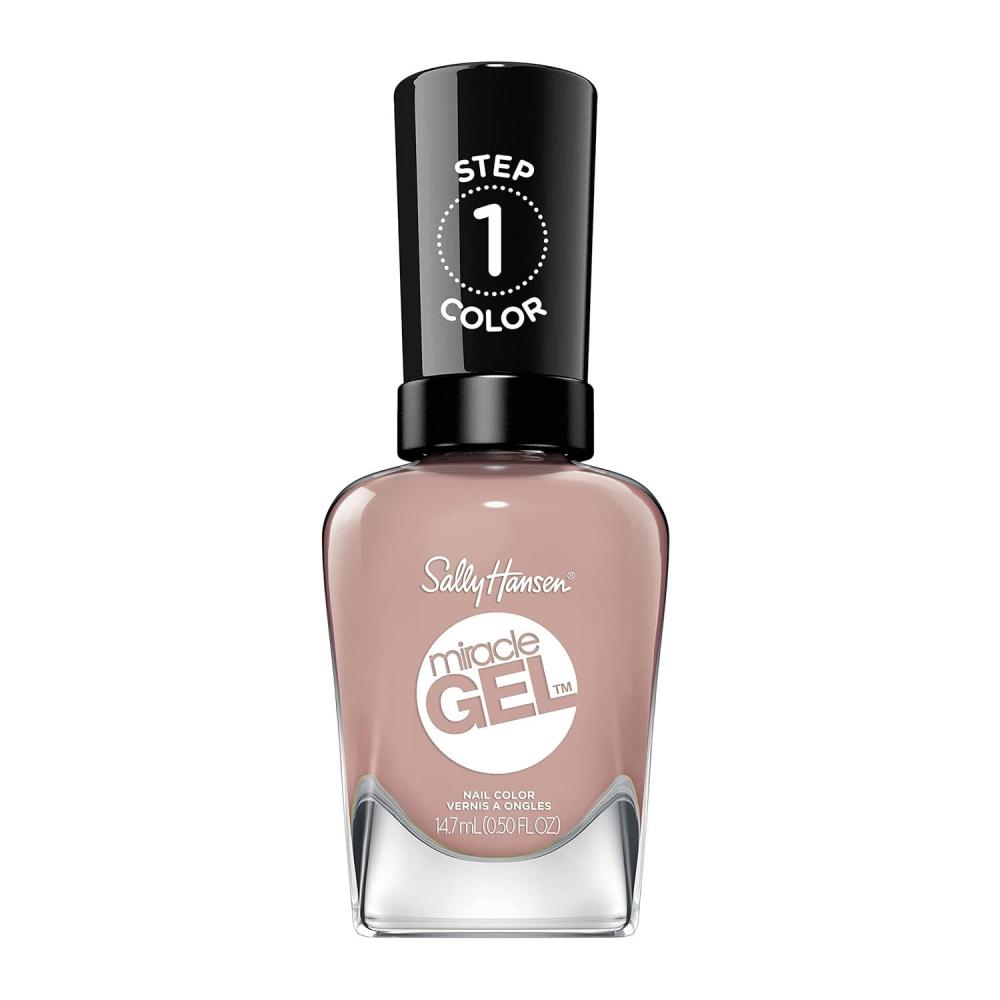 imageSally Hansen Miracle Gel Salon Quality Nail Polish  GelLike Formula TwoStep System No UV Light Needed Long Lasting  Opaque Crme  205 To The Taupe  Deep Taupe Nail Polish235 Love at First Flight