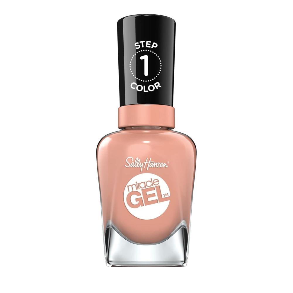 imageSally Hansen Miracle Gel Salon Quality Nail Polish  GelLike Formula TwoStep System No UV Light Needed Long Lasting  Opaque Crme  205 To The Taupe  Deep Taupe Nail Polish184 Frill Seeker