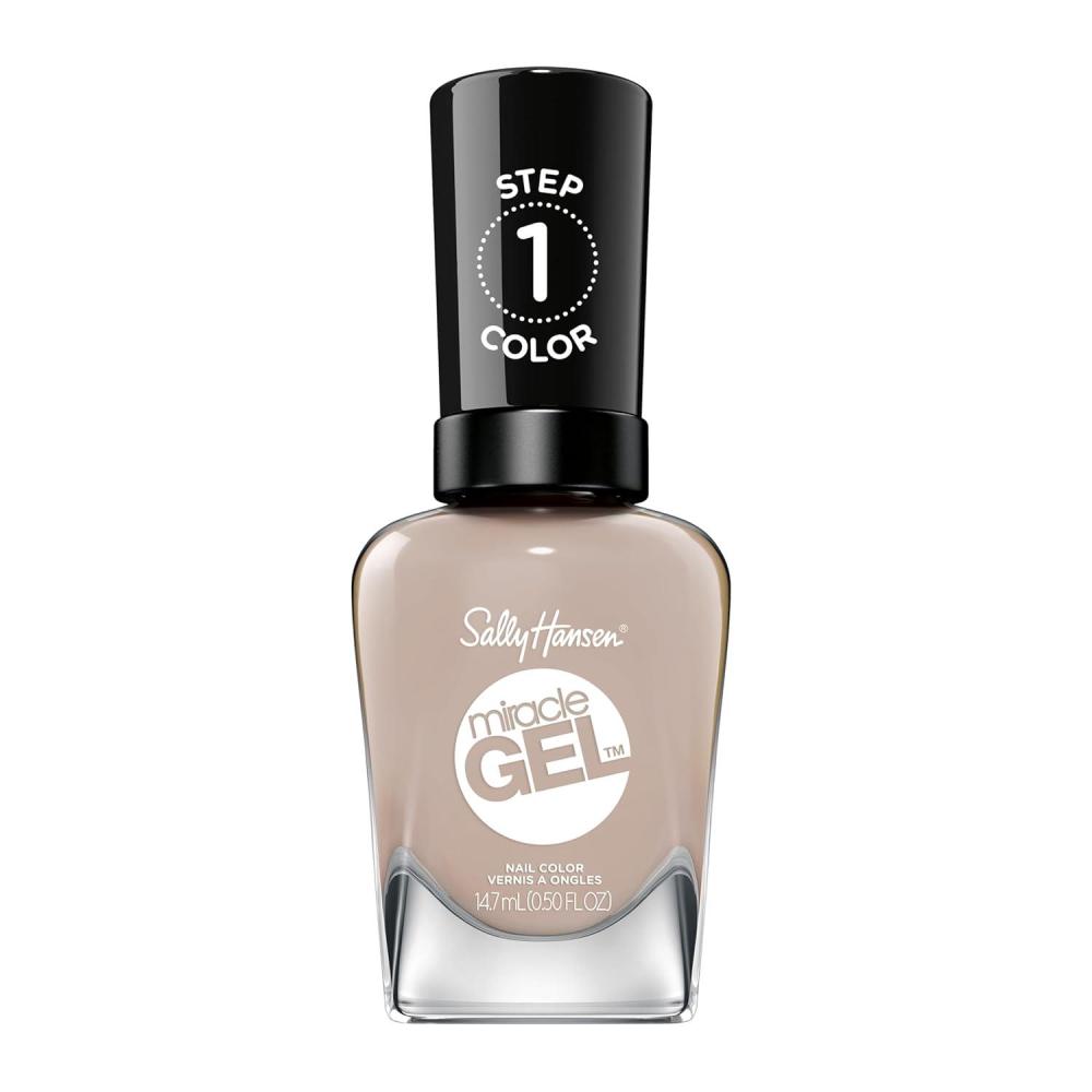 imageSally Hansen Miracle Gel Salon Quality Nail Polish  GelLike Formula TwoStep System No UV Light Needed Long Lasting  Opaque Crme  205 To The Taupe  Deep Taupe Nail Polish212 Mocha Me Crazy