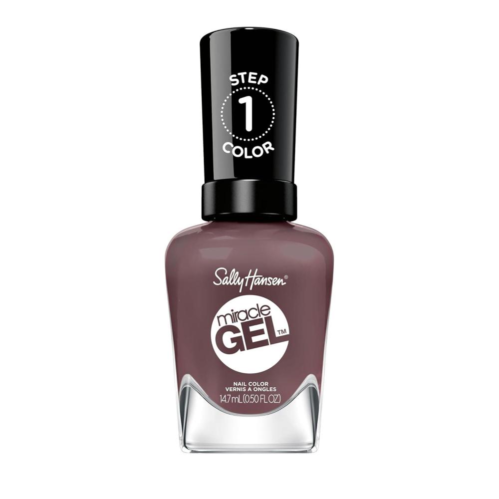 imageSally Hansen Miracle Gel Salon Quality Nail Polish  GelLike Formula TwoStep System No UV Light Needed Long Lasting  Opaque Crme  205 To The Taupe  Deep Taupe Nail Polish202 Saddle Up