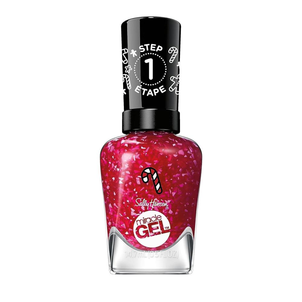 imageSally Hansen Miracle Gel Salon Quality Nail Polish  GelLike Formula TwoStep System No UV Light Needed Long Lasting  Opaque Glossy  449 Rhapsody Red  Classic Red Nail Color912 Peppermint to Be