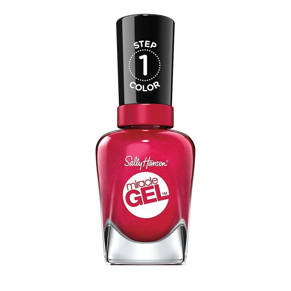 imageSally Hansen Miracle Gel Salon Quality Nail Polish  GelLike Formula TwoStep System No UV Light Needed Long Lasting  Opaque Glossy  449 Rhapsody Red  Classic Red Nail Color555 Bordeaux Glow