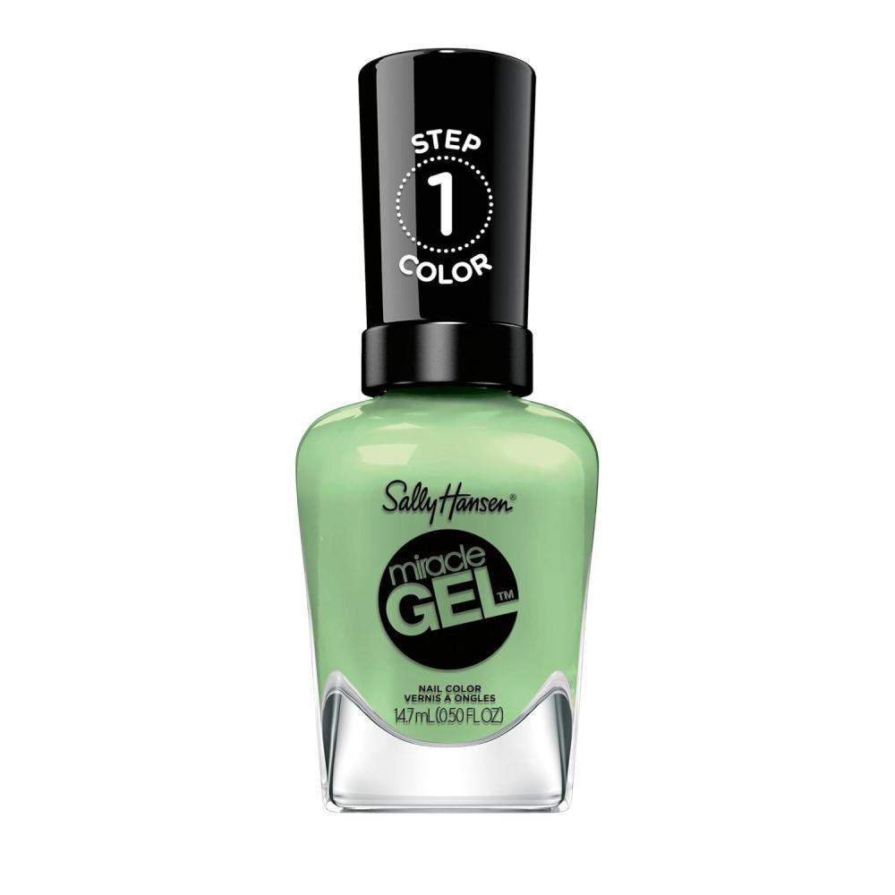 imageSally Hansen Miracle Gel Salon Quality Nail Polish  GelLike Formula TwoStep System No UV Light Needed Long Lasting  Opaque Glossy  676 Jealous Boyfriend  Dark Green Nail Polish685 Live for the MoMINT