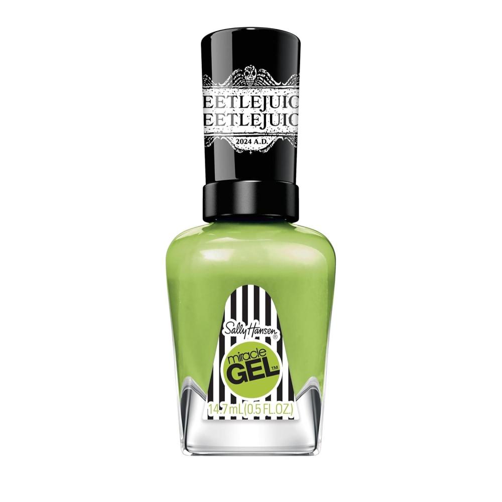 imageSally Hansen Miracle Gel Salon Quality Nail Polish  GelLike Formula TwoStep System No UV Light Needed Long Lasting  Opaque Glossy  676 Jealous Boyfriend  Dark Green Nail Polish930 Bio Exorcist