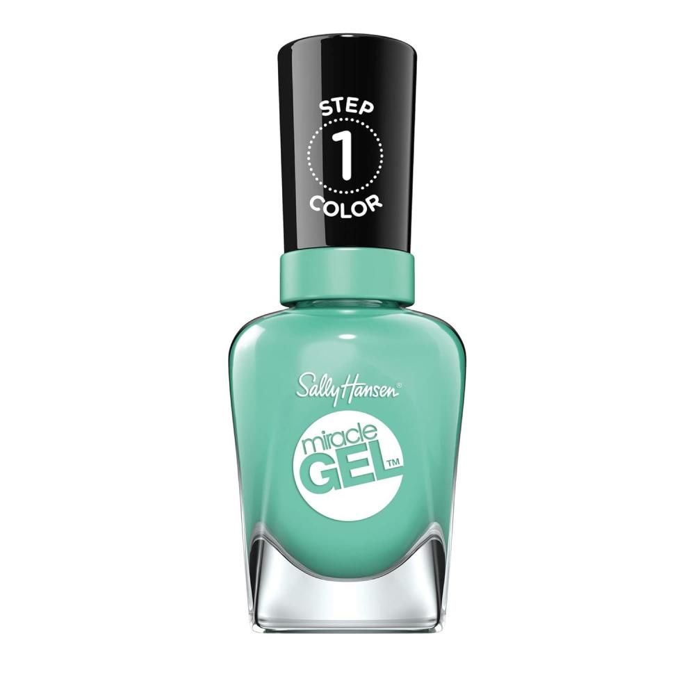 imageSally Hansen Miracle Gel Salon Quality Nail Polish  GelLike Formula TwoStep System No UV Light Needed Long Lasting  Opaque Glossy  676 Jealous Boyfriend  Dark Green Nail Polish754 Prince CharMint
