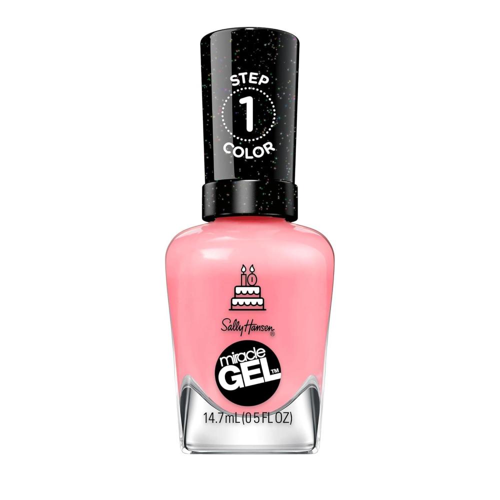 imageSally Hansen Miracle Gel Salon Quality Nail Polish  GelLike Formula TwoStep System No UV Light Needed Long Lasting  Opaque Shimmer  174 ShhhhImmer  Rose Gold Nail ColorPink an Outfit