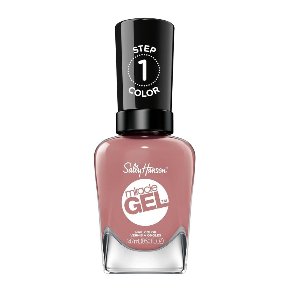 imageSally Hansen Miracle Gel Salon Quality Nail Polish  GelLike Formula TwoStep System No UV Light Needed Long Lasting  Opaque Shimmer  174 ShhhhImmer  Rose Gold Nail Color252 Rose  Shine