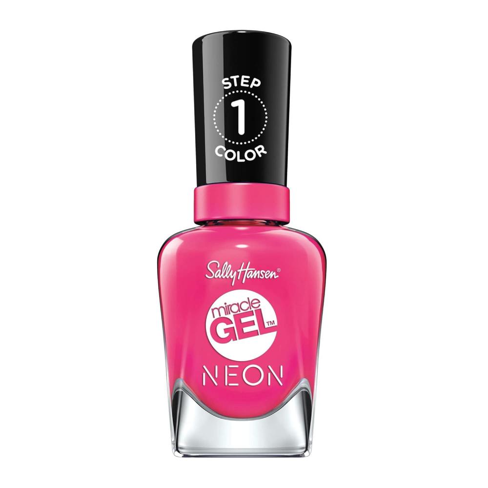imageSally Hansen Miracle Gel Salon Quality Nail Polish  GelLike Formula TwoStep System No UV Light Needed Long Lasting  Opaque Shimmer  174 ShhhhImmer  Rose Gold Nail Color50 Fuchsia Fever Neon