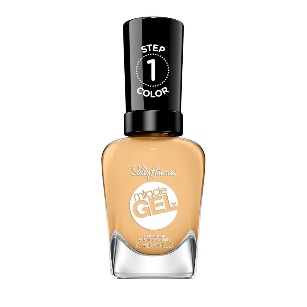 imageSally Hansen Miracle Gel Salon Quality Nail Polish  GelLike Formula TwoStep System No UV Light Needed Long Lasting  Opaque Shimmery  382 Sundown Socialite  Brown Orange Nail Color770 I Dont Desert You