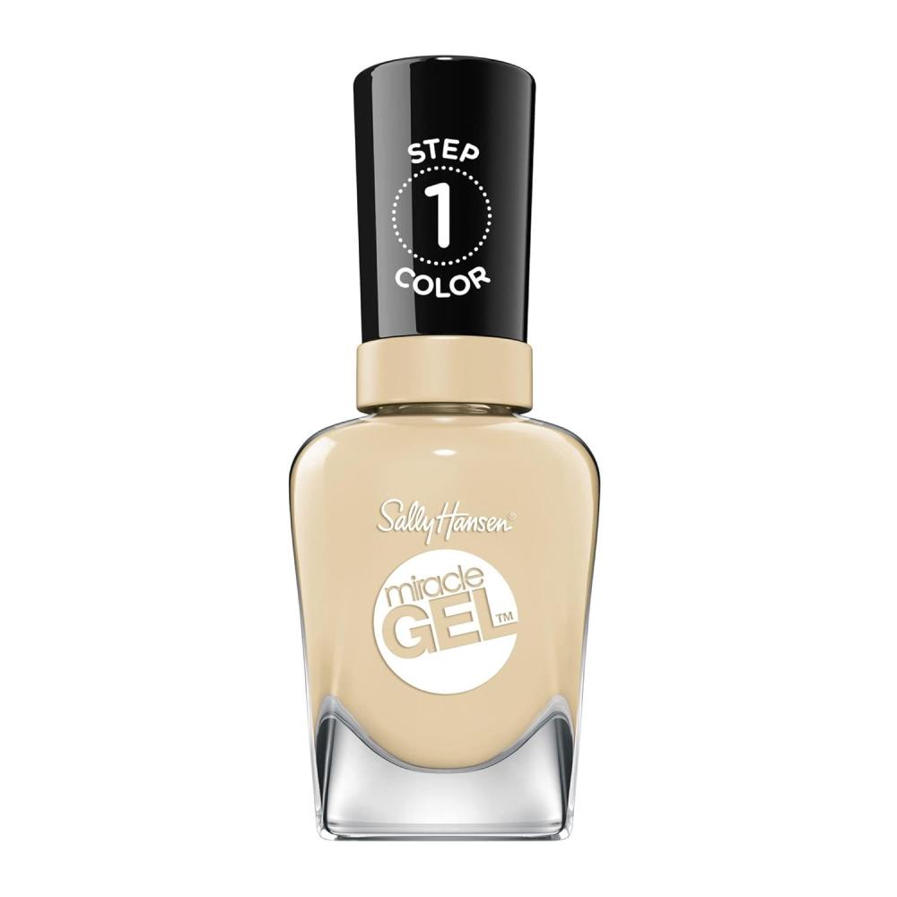 imageSally Hansen Miracle Gel Salon Quality Nail Polish GelLike Formula TwoStep System No UV Light Needed Long Lasting Opaque Shimmery 382 Sundown Socialite Brown Orange Nail Color771 SunShower