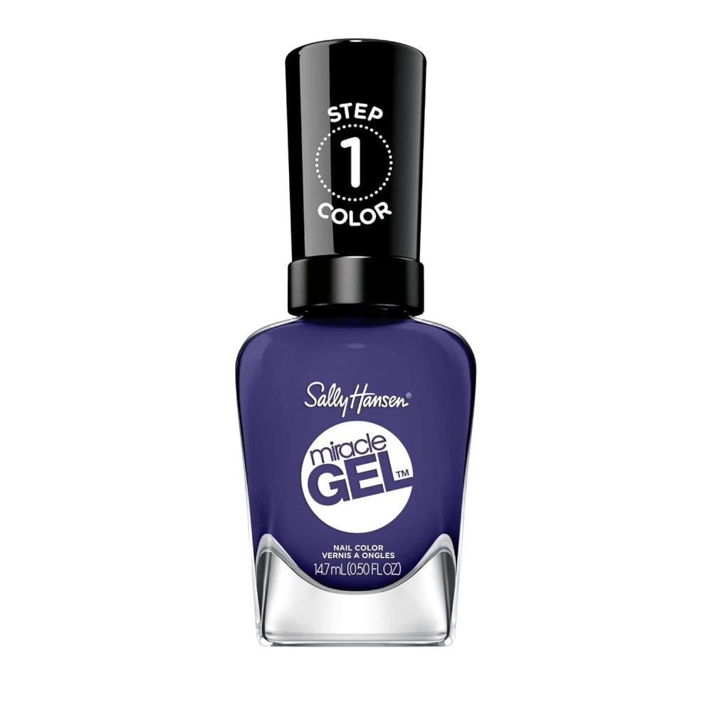 imageSally Hansen Miracle Gel Salon Quality Nail Polish  GelLike Formula TwoStep System No UV Light Needed Long Lasting  Opaque Shimmery  529 Hunger Flames  Purple Nail Color605 Desert Reign