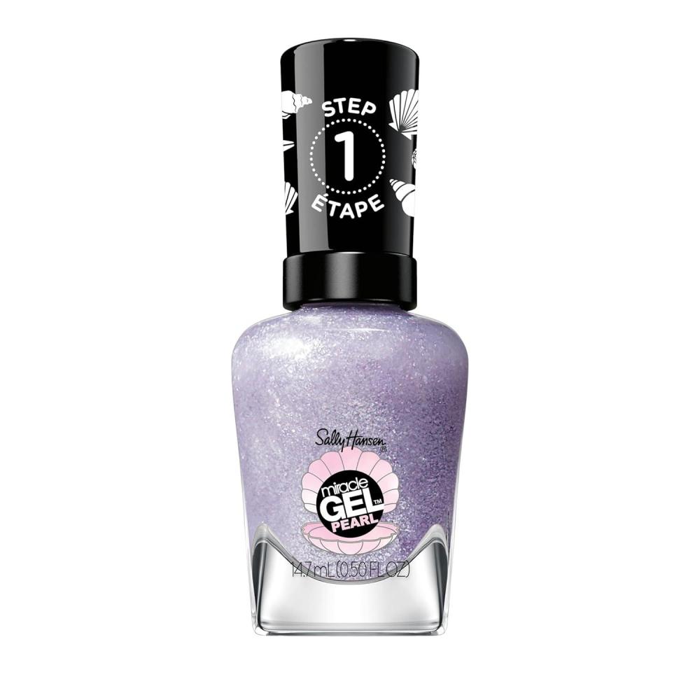 imageSally Hansen Miracle Gel Salon Quality Nail Polish  GelLike Formula TwoStep System No UV Light Needed Long Lasting  Opaque Shimmery  529 Hunger Flames  Purple Nail Color908 Pearlple