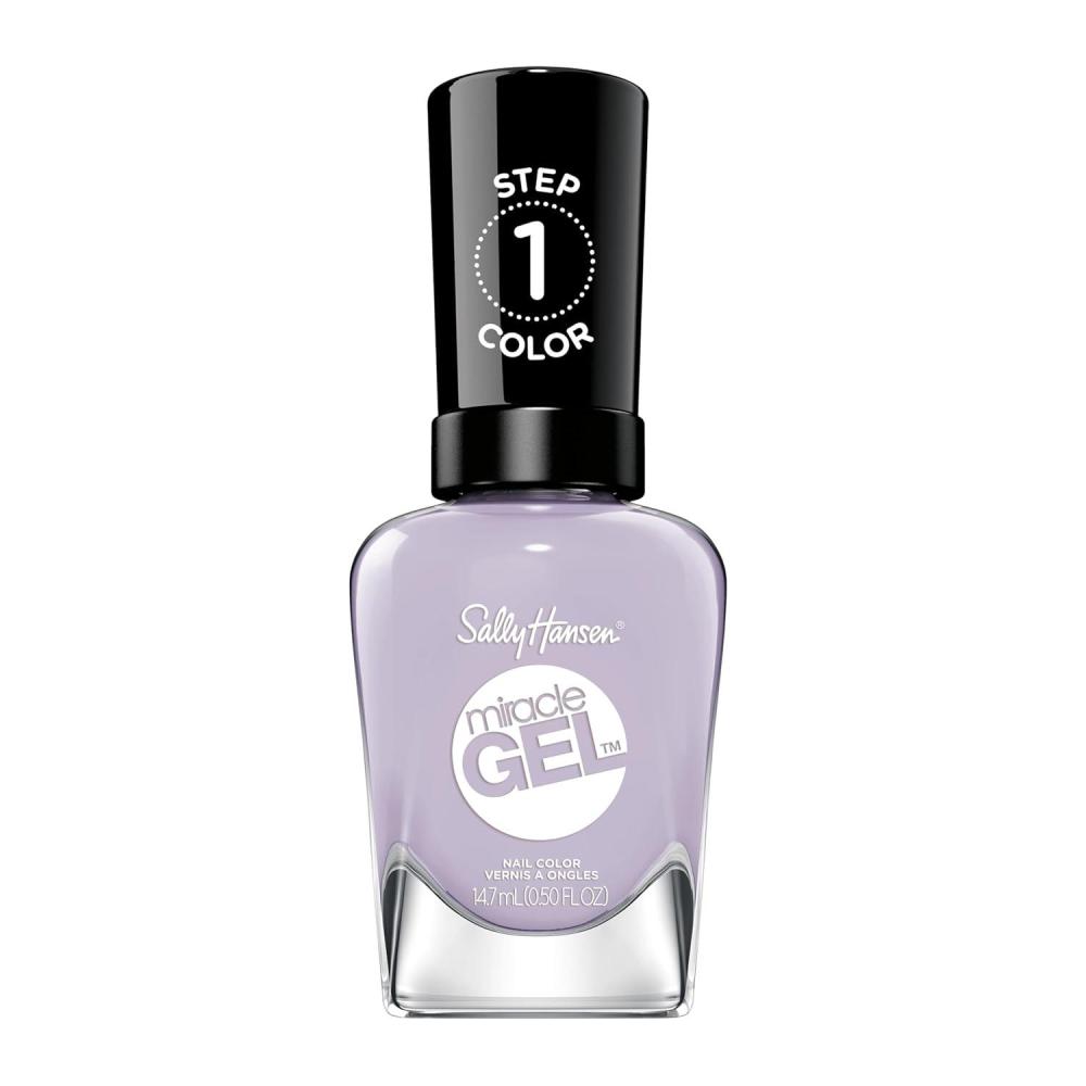 imageSally Hansen Miracle Gel Salon Quality Nail Polish  GelLike Formula TwoStep System No UV Light Needed Long Lasting  Opaque Shimmery  529 Hunger Flames  Purple Nail Color608 Chill in the Heir